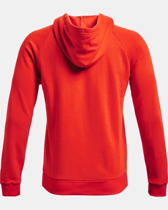 Men's UA Rival Fleece Big Logo Hoodie, Orange, pdpMainDesktop image number 5